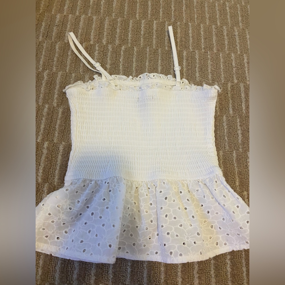 Target white floral crop top